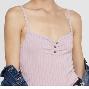 Topshop Ribbed Button Cami